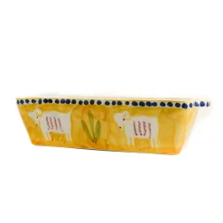 Materia Gallina Yellow Goat Rectangular Roasting Dish New