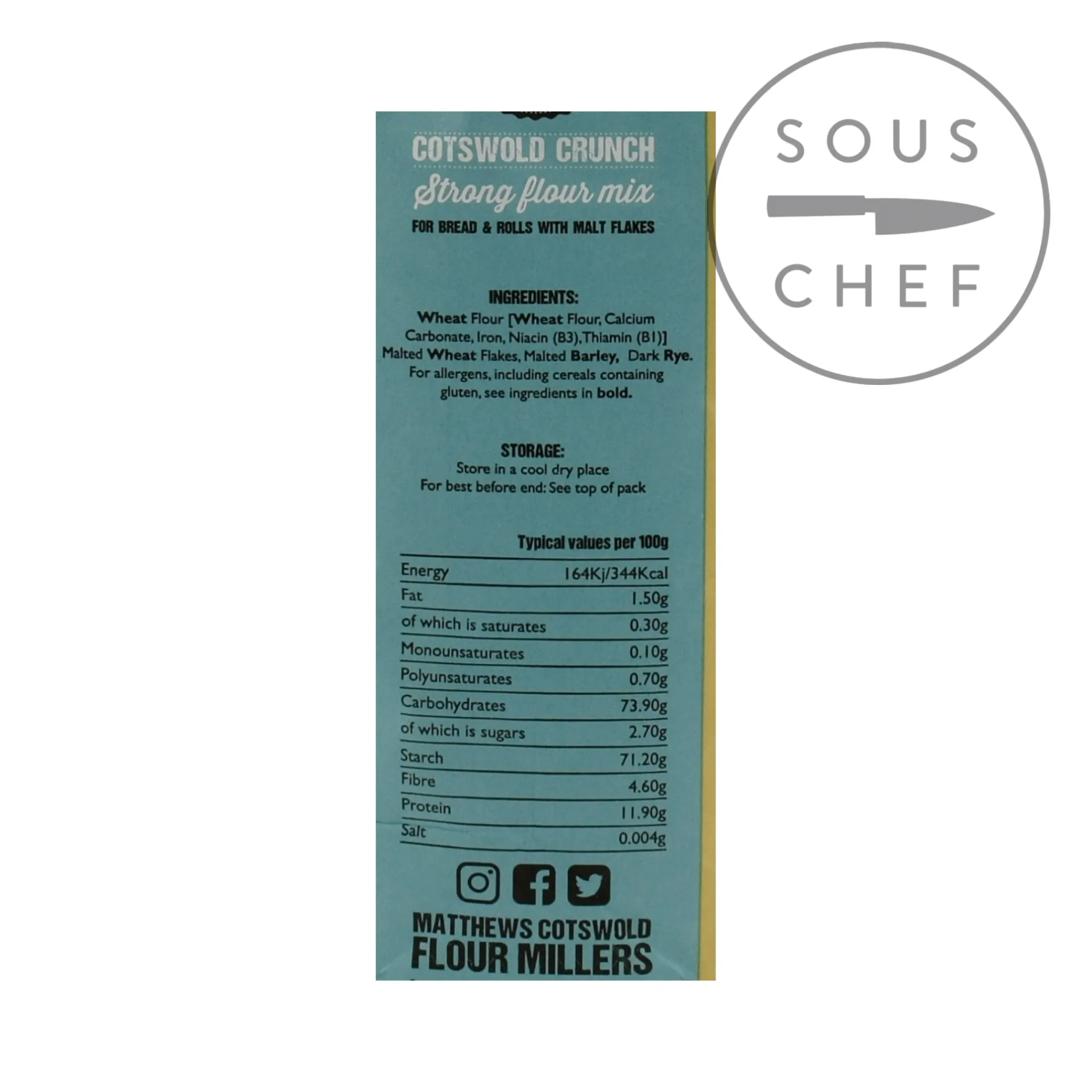 Matthews Cotswold Flour Matthews Cotswold Crunch Flour, 1.5kg New