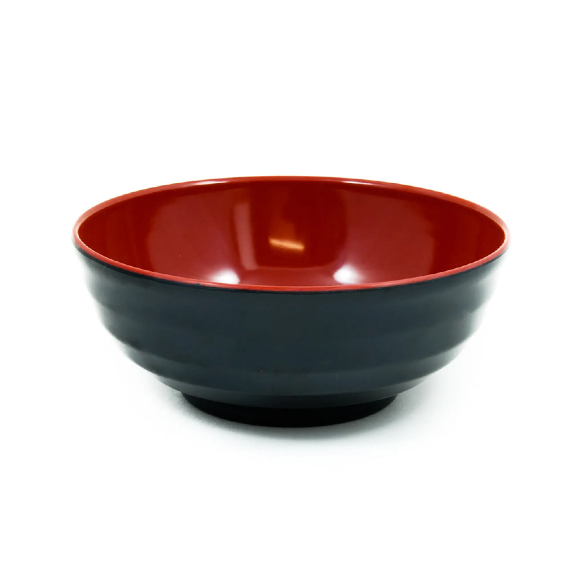 R&B Melamine Red & Black Ramen Bowl, 19.5cm