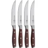 Messermeister Avanta Pakkawood 4 Piece Steak Knife Set, Brown Clearance