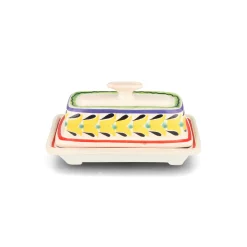 Gorky Pottery Mexican Hand Painted Butter Dish, 18.5x10cm Online