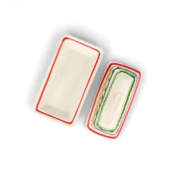 Gorky Pottery Mexican Hand Painted Butter Dish, 18.5x10cm Online