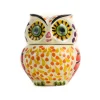 Gorky Pottery Mexican Hand Painted Orange Owl Sugar Bowl Online