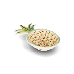 Gorky Pottery Mexican Hand Painted Purple and Yellow Pineapple Large Plate, 23cm Online