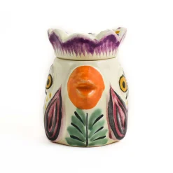 Gorky Pottery Mexican Hand Painted Rooster Sugar Bowl Discount