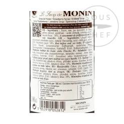 Monin Strawberry Syrup, 1 litre New