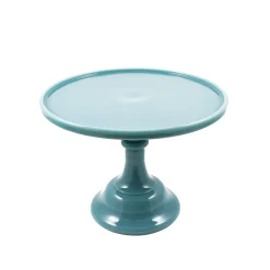 Mosser Glass Georgia Blue Milk Glass Cake Stand 10" Sale