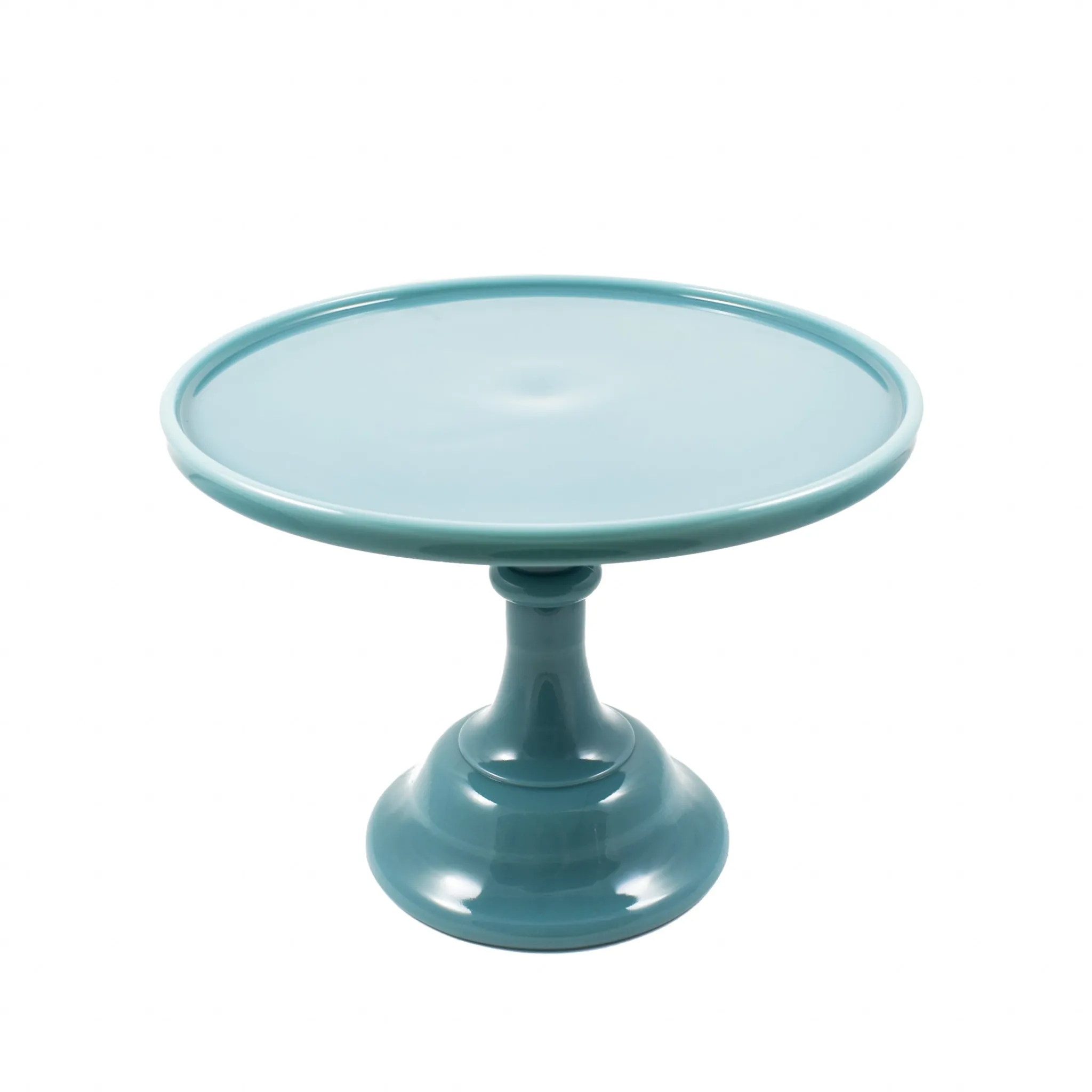 Mosser Glass Georgia Blue Milk Glass Cake Stand 10" Sale
