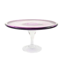 Alessandro Coppola Murano Glass Amethyst Cake Stand, 25cm Discount