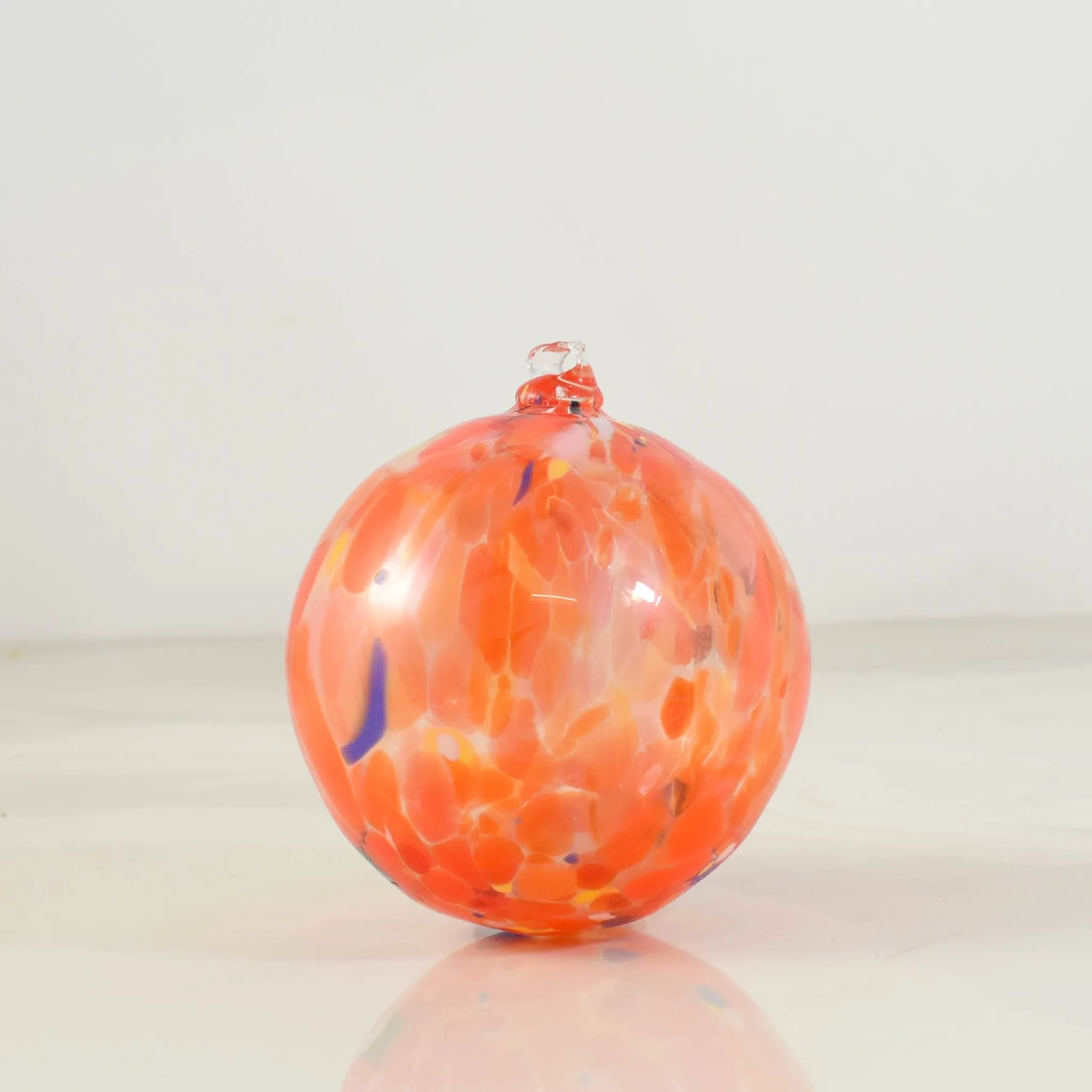 Alessandro Coppola Murano Glass Decorative Sphere Ornament, Orange Best