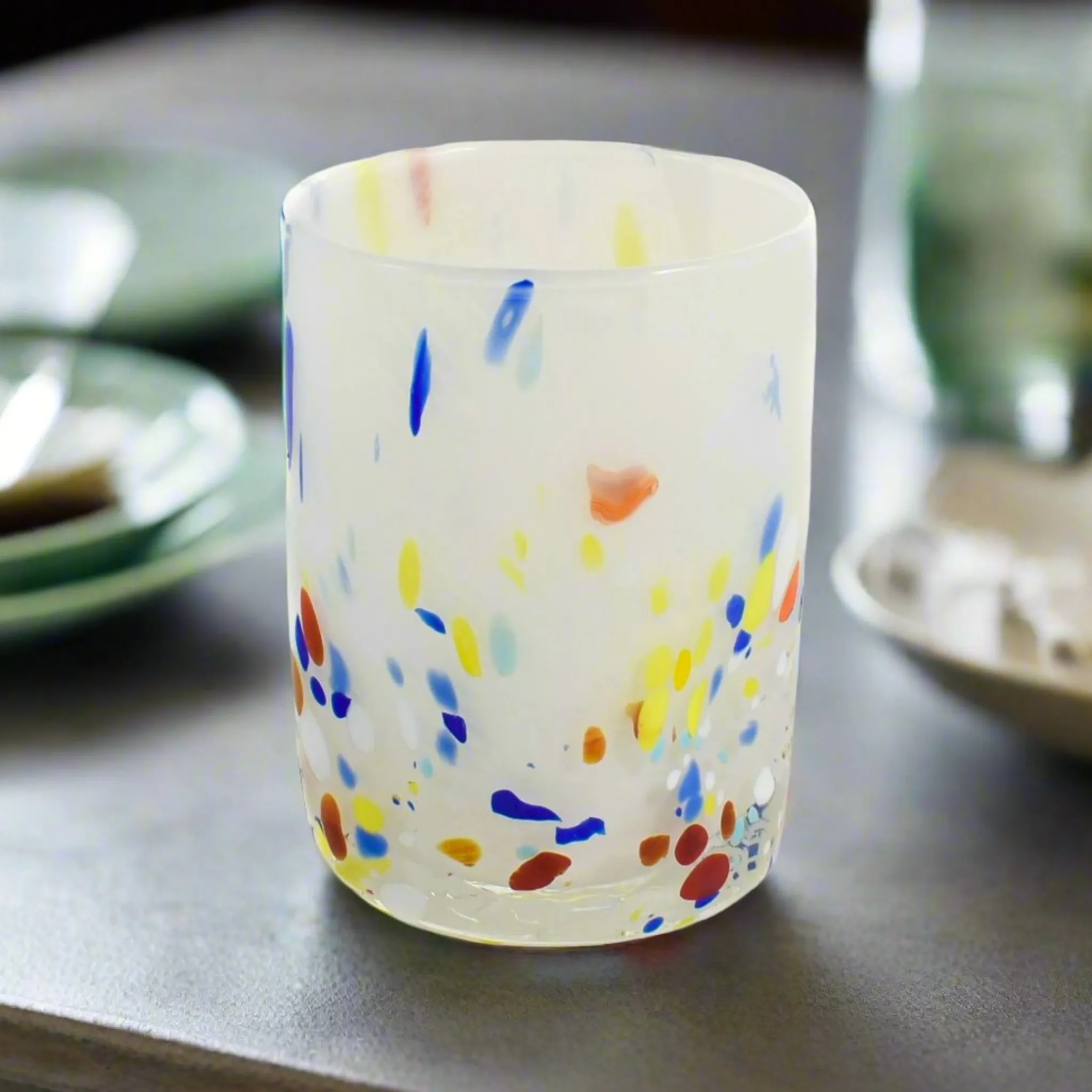 Alessandro Coppola Murano Glass Tumbler, Rainbow