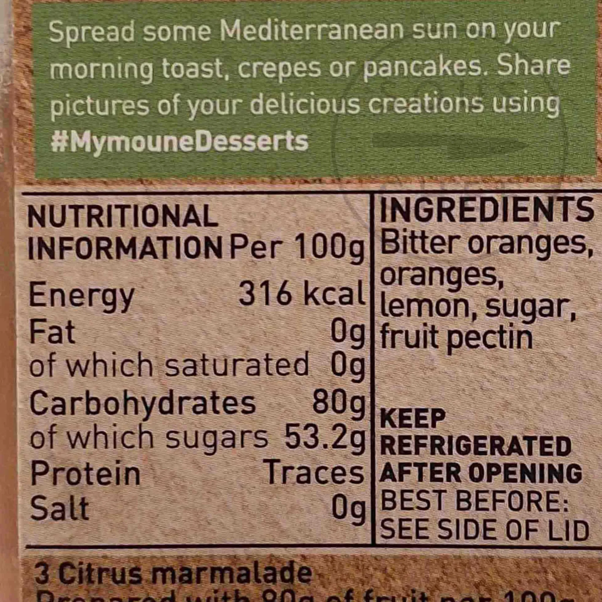 Mymoune Citrus Marmalade, 340g Clearance