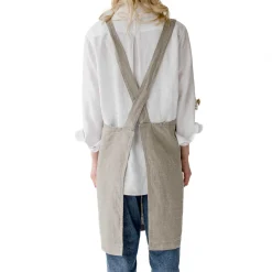 Linen Tales Natural Crossback Linen Apron Clearance