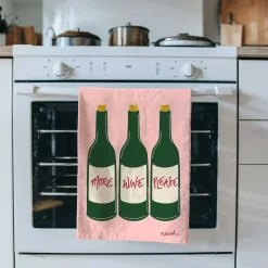 Neesh Home More Wine Please Tea Towel Outlet