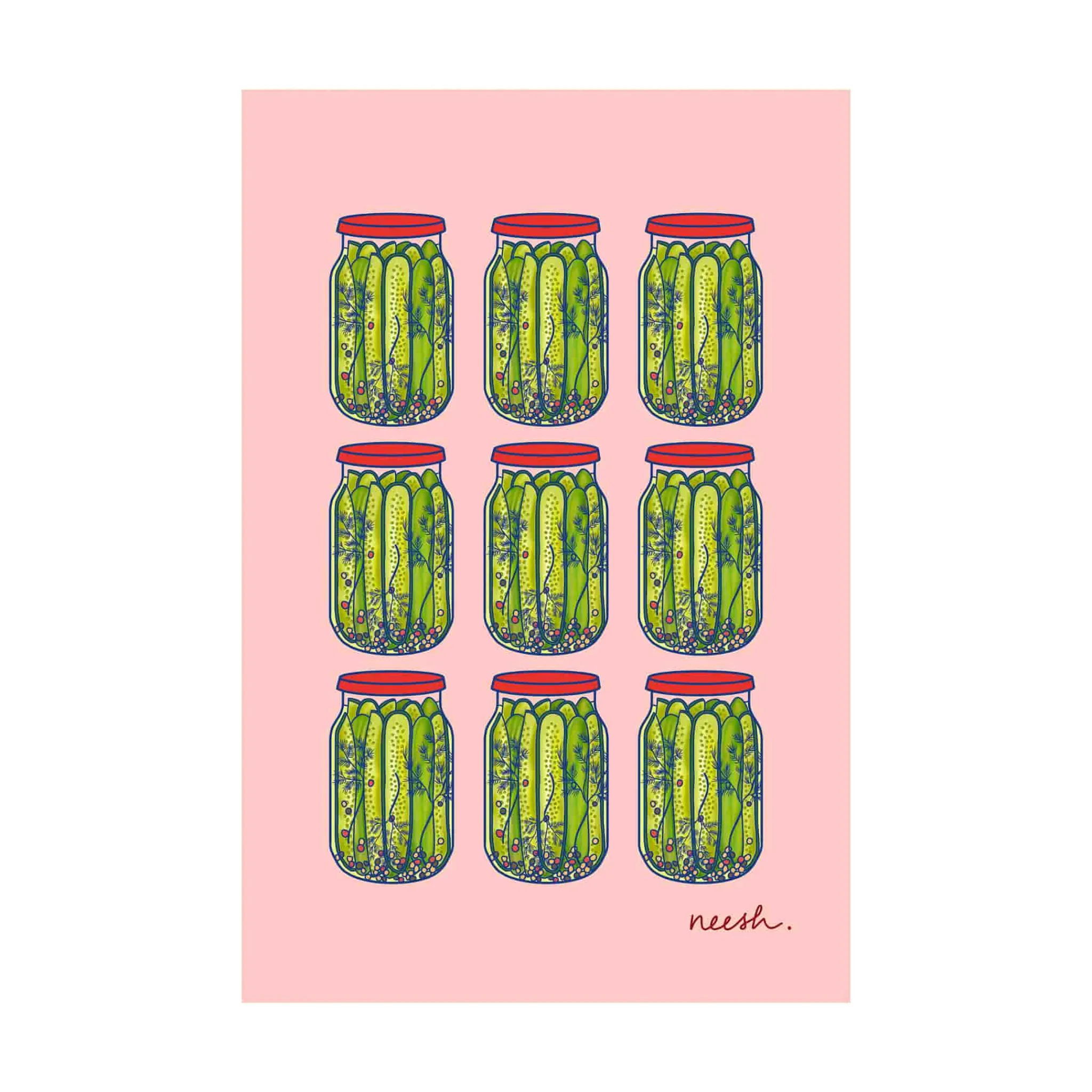 Neesh Home Pickles Tea Towel Outlet