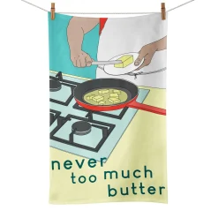 Emmmakes Never Too Much Butter Tea Towel Online