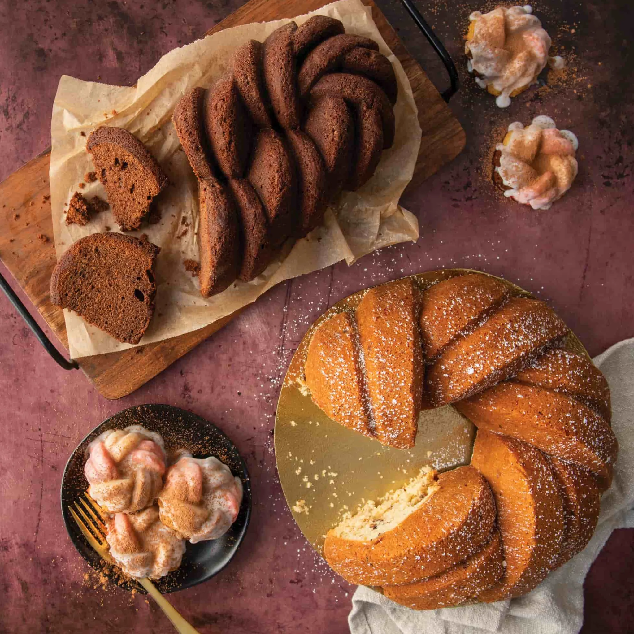 NordicWare Gold Braided Loaf Pan Hot