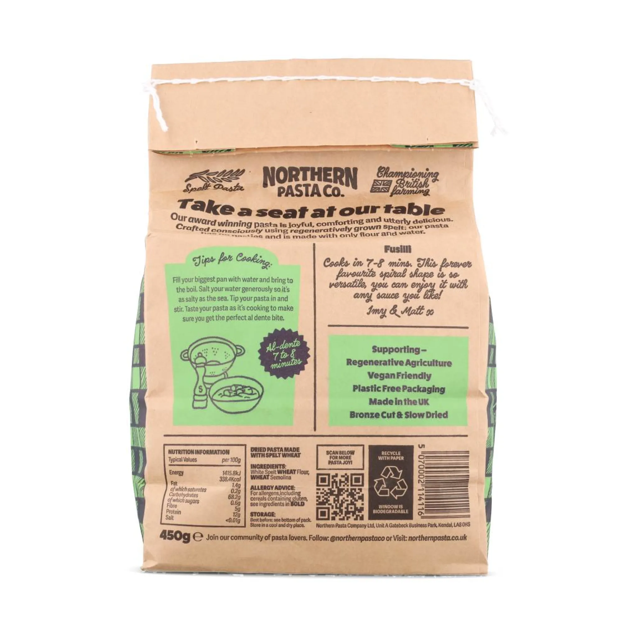 Northern Pasta Co. Fusilli, 450g Best