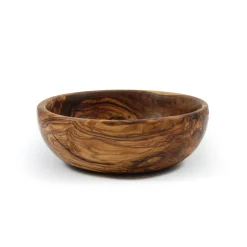 Naturally Med Olive Wood Round Dish, 12.5cm Outlet
