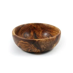 Naturally Med Olive Wood Round Dish, 12.5cm Outlet