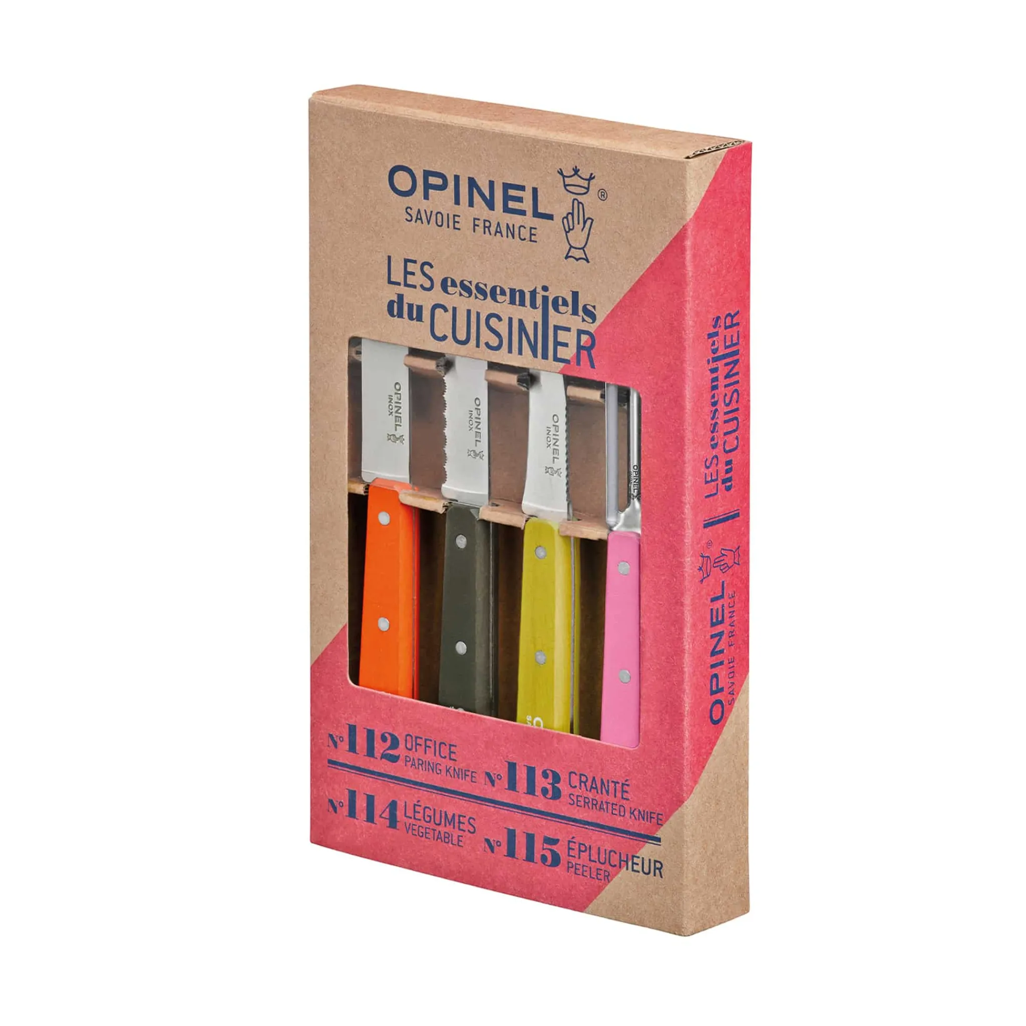 Opinel 4 Piece Brights Kitchen Essentials Knife Set Sale