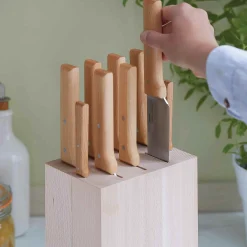 Opinel Beechwood Knife Block, 9 Slot Sale