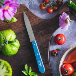 Opinel No 113 Blue Beechwood Handle Serrated Paring Knife, 10cm Discount