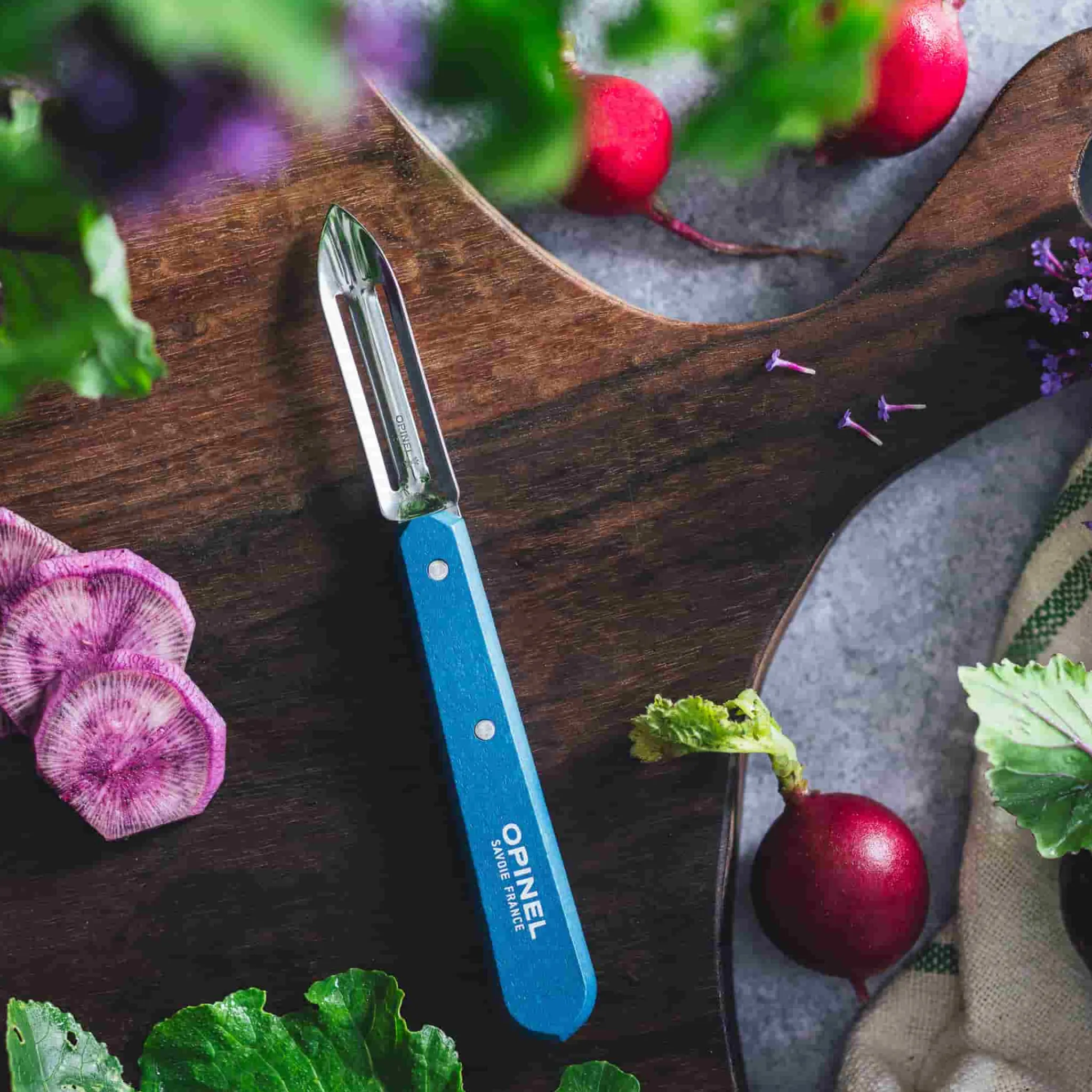 Opinel No 115 Blue Beechwood Handle Peeler, 6cm Outlet