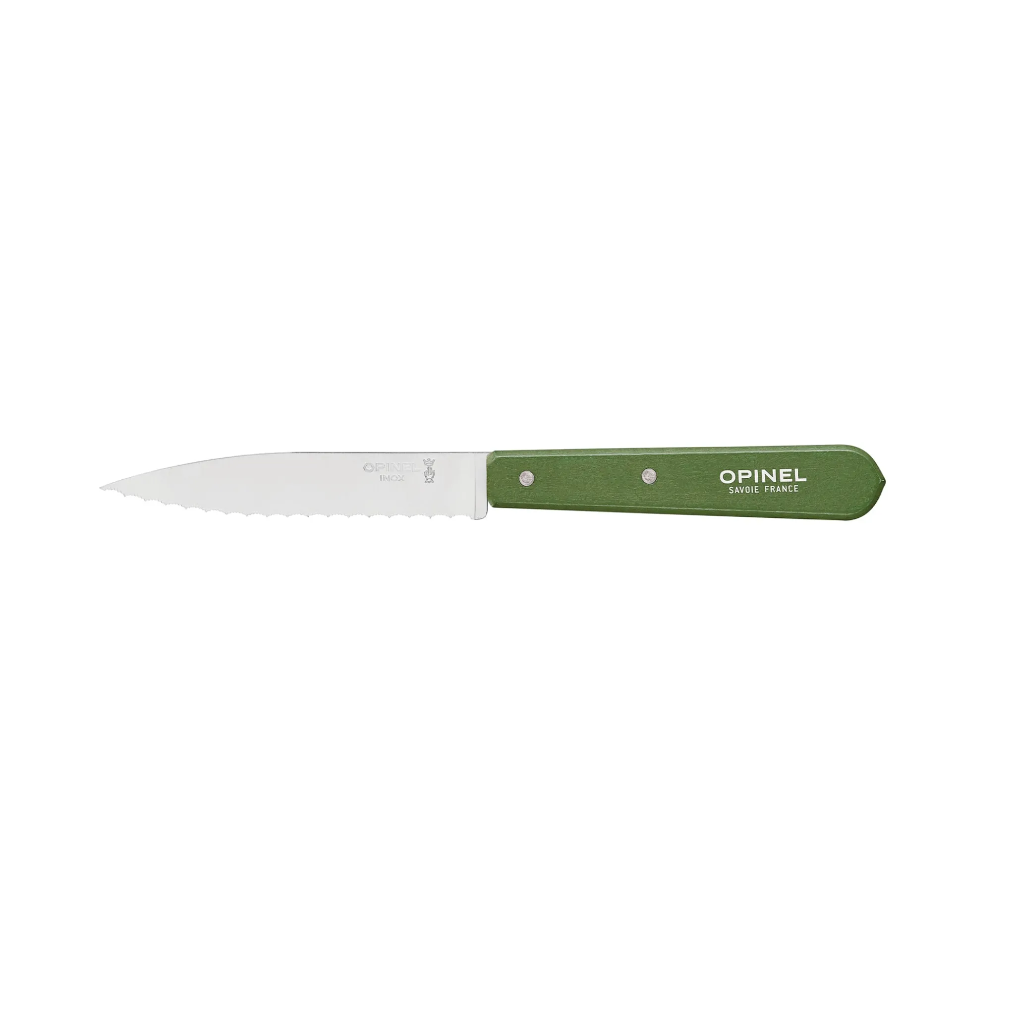 Opinel No 113 Khaki Beechwood Handle Serrated Paring Knife, 10cm Best