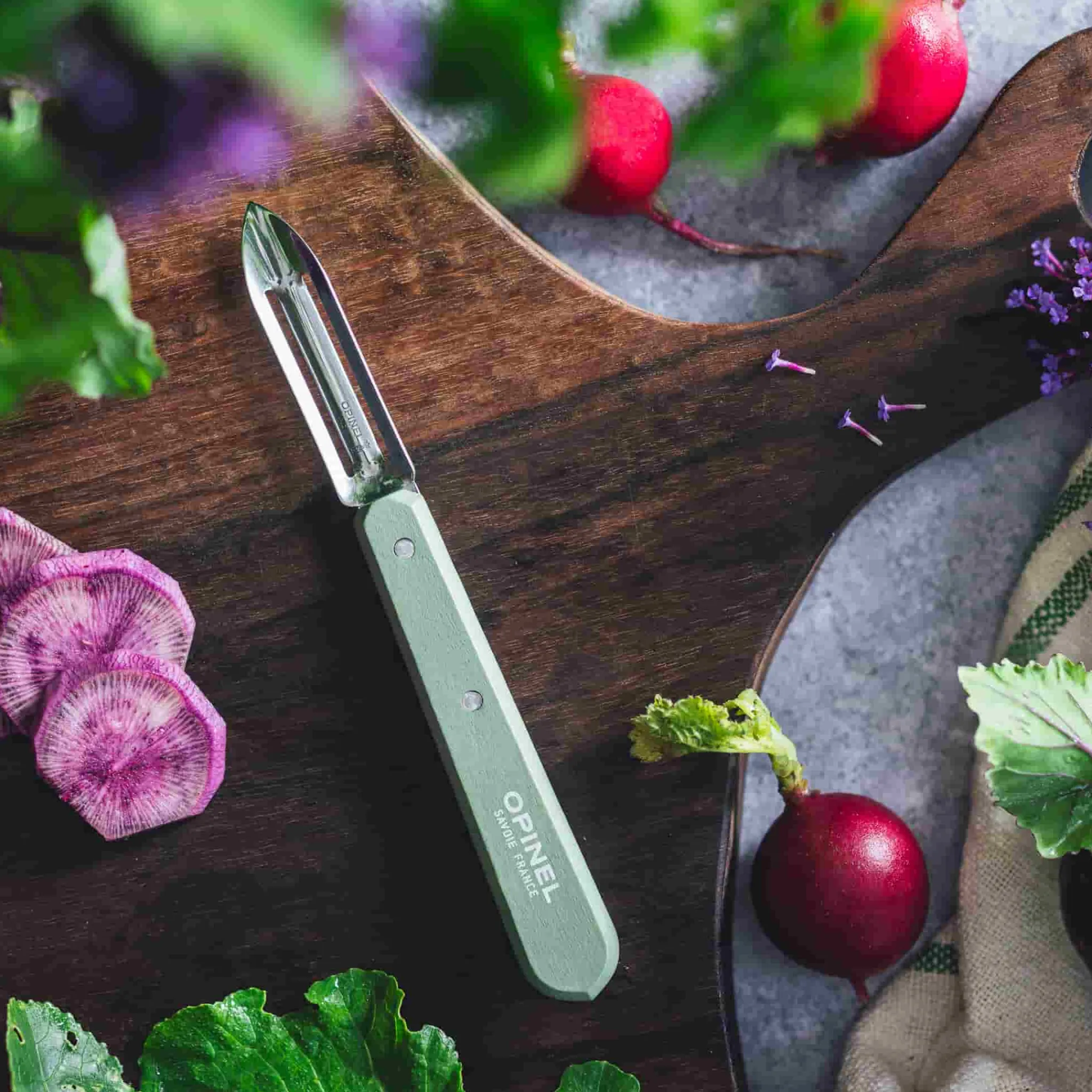 Opinel No 115 Sage Beechwood Handle Peeler, 6cm Discount