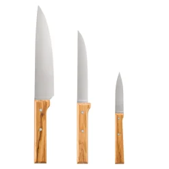 Opinel Parallele Olive Wood Knife Trio New
