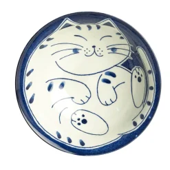 Emro Aziatica Orange Lucky Cat Japanese Ramen Bowl, 21cm Clearance