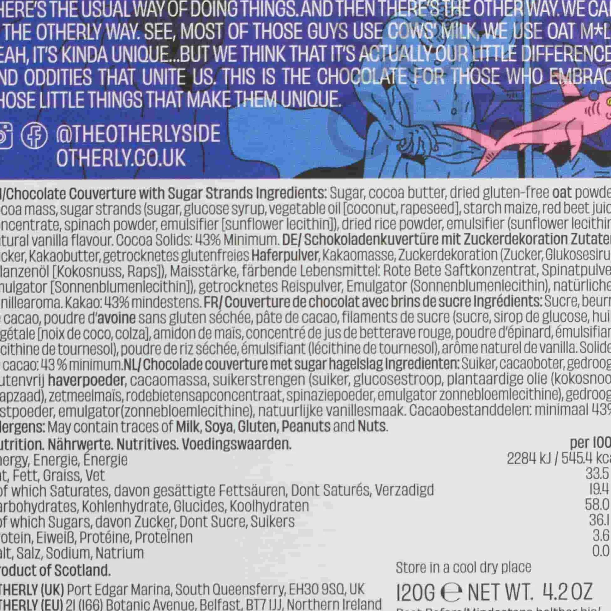 Otherly Birthday Cake Oatm*lk Chocolate Bar, 120g