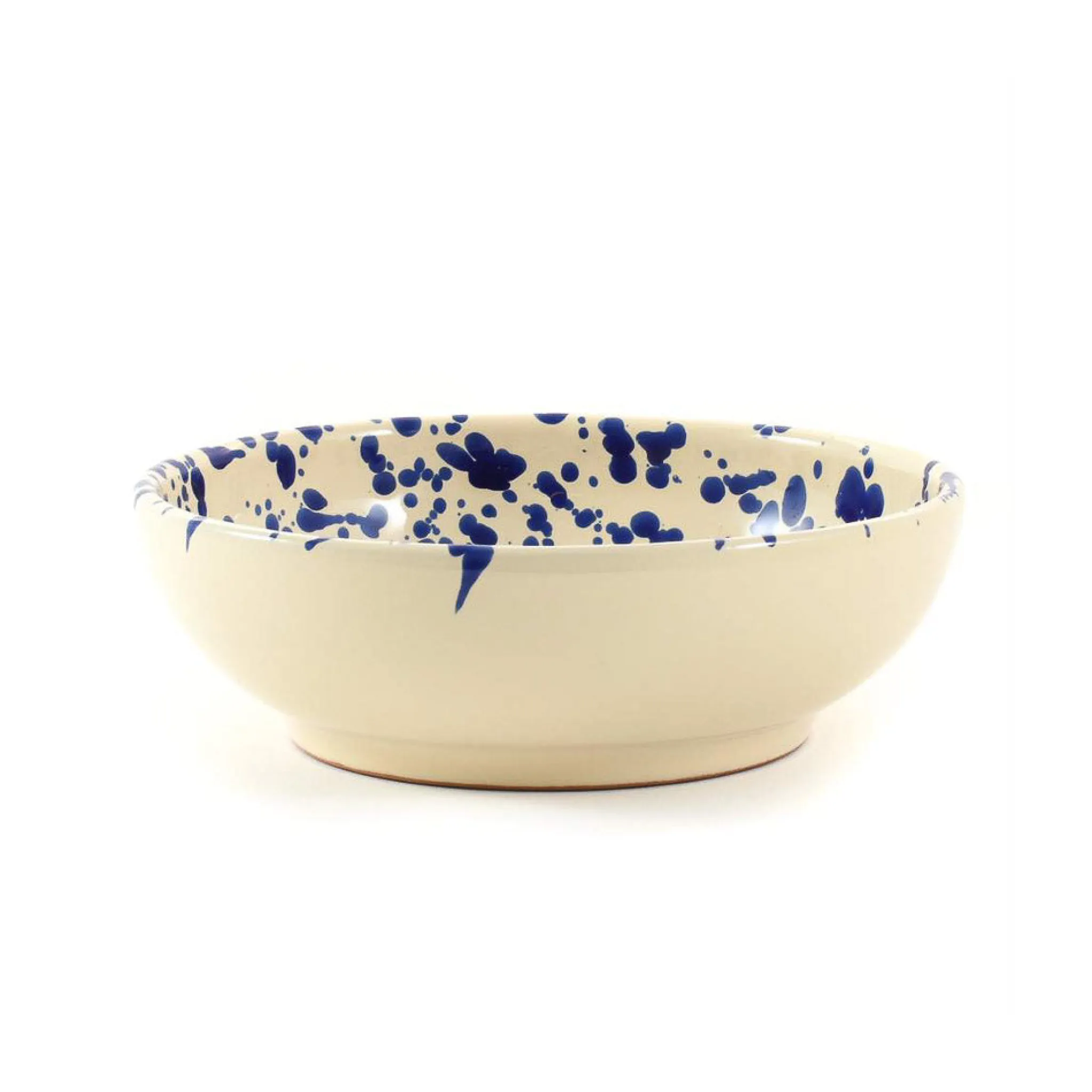 Puglia Handmade Puglia Blue Splatter Bowl, 19cm