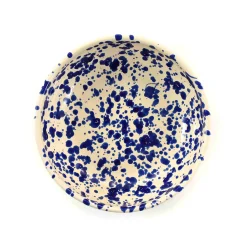 Puglia Handmade Puglia Blue Splatter Bowl, 19cm
