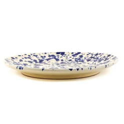 Puglia Handmade Puglia Blue Splatter Dinner Plate, 27cm Discount