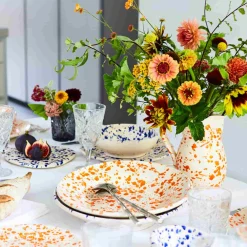 Puglia Handmade Puglia Blue Splatter Dinner Plate, 27cm Discount