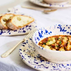 Puglia Handmade Puglia Blue Splatter Dinner Plate, 27cm Discount