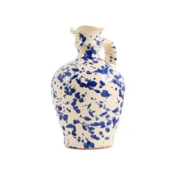 Puglia Handmade Puglia Blue Splatter Oil Bottle, 250ml New