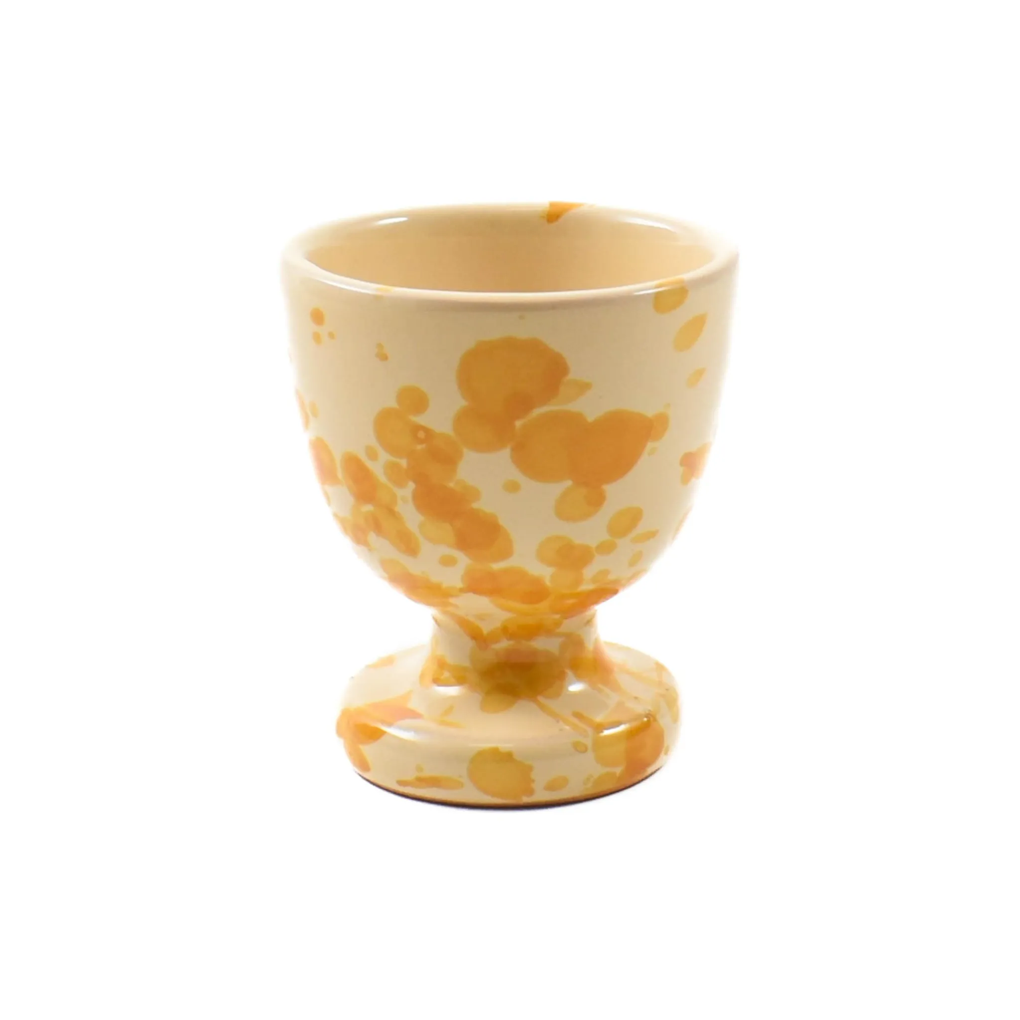 Puglia Handmade Puglia Dark Yellow Splatter Egg Cup Discount