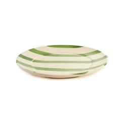 Puglia Handmade Puglia Green Stripe Dinner Plate, 27cm Discount
