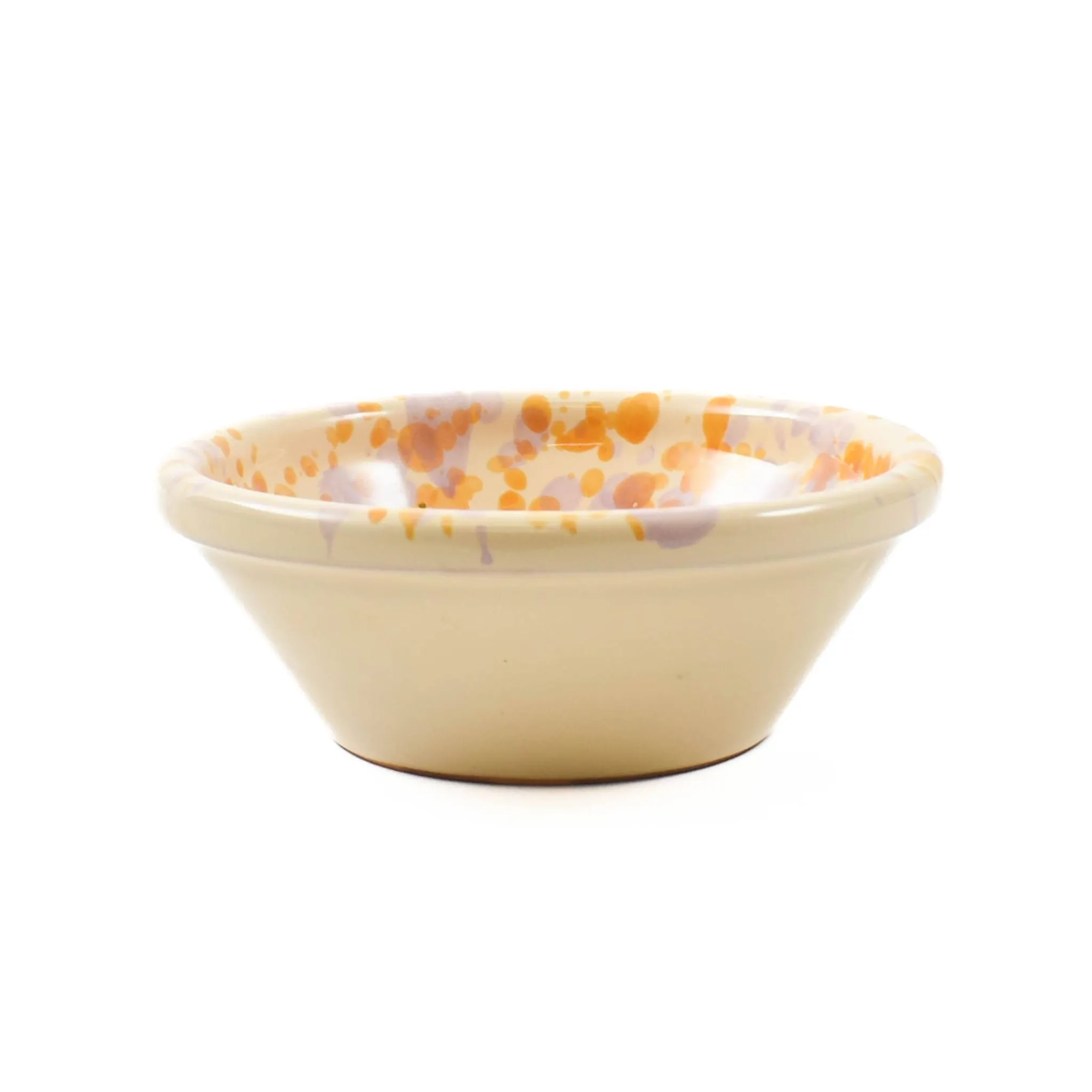 Puglia Handmade Puglia Lilac and Yellow Splatter Bowl, 12cm Discount