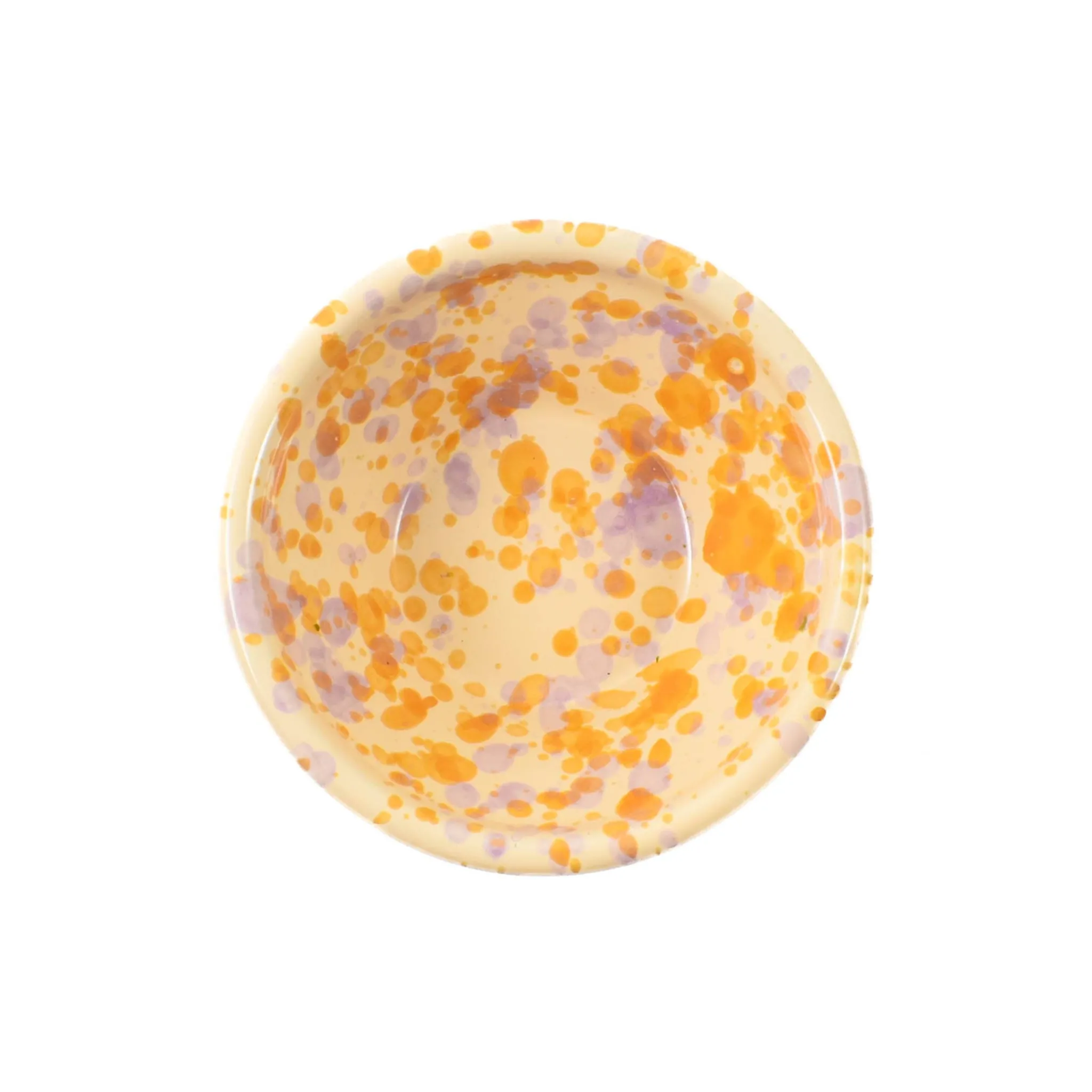 Puglia Handmade Puglia Lilac and Yellow Splatter Bowl, 12cm Discount