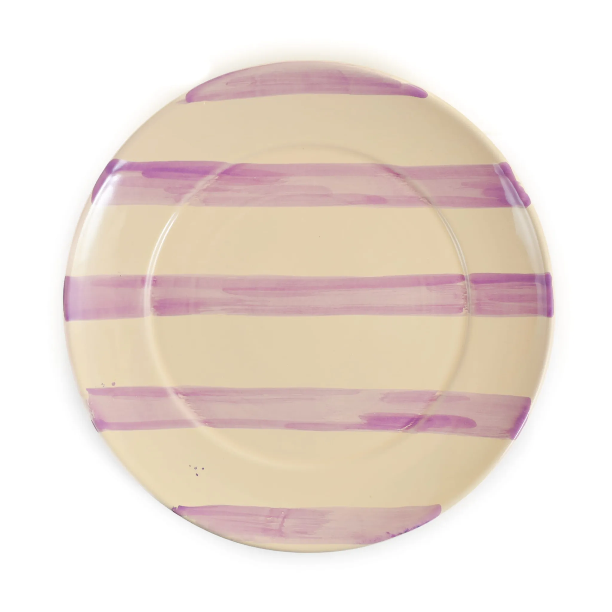 Puglia Handmade Puglia Lilac Stripe Dinner Plate, 27cm Best