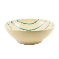 Puglia Handmade Puglia Teal Stripe Pasta Bowl, 28cm Online