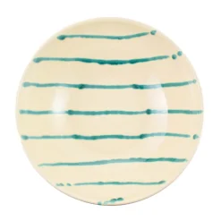 Puglia Handmade Puglia Teal Stripe Pasta Bowl, 28cm Online