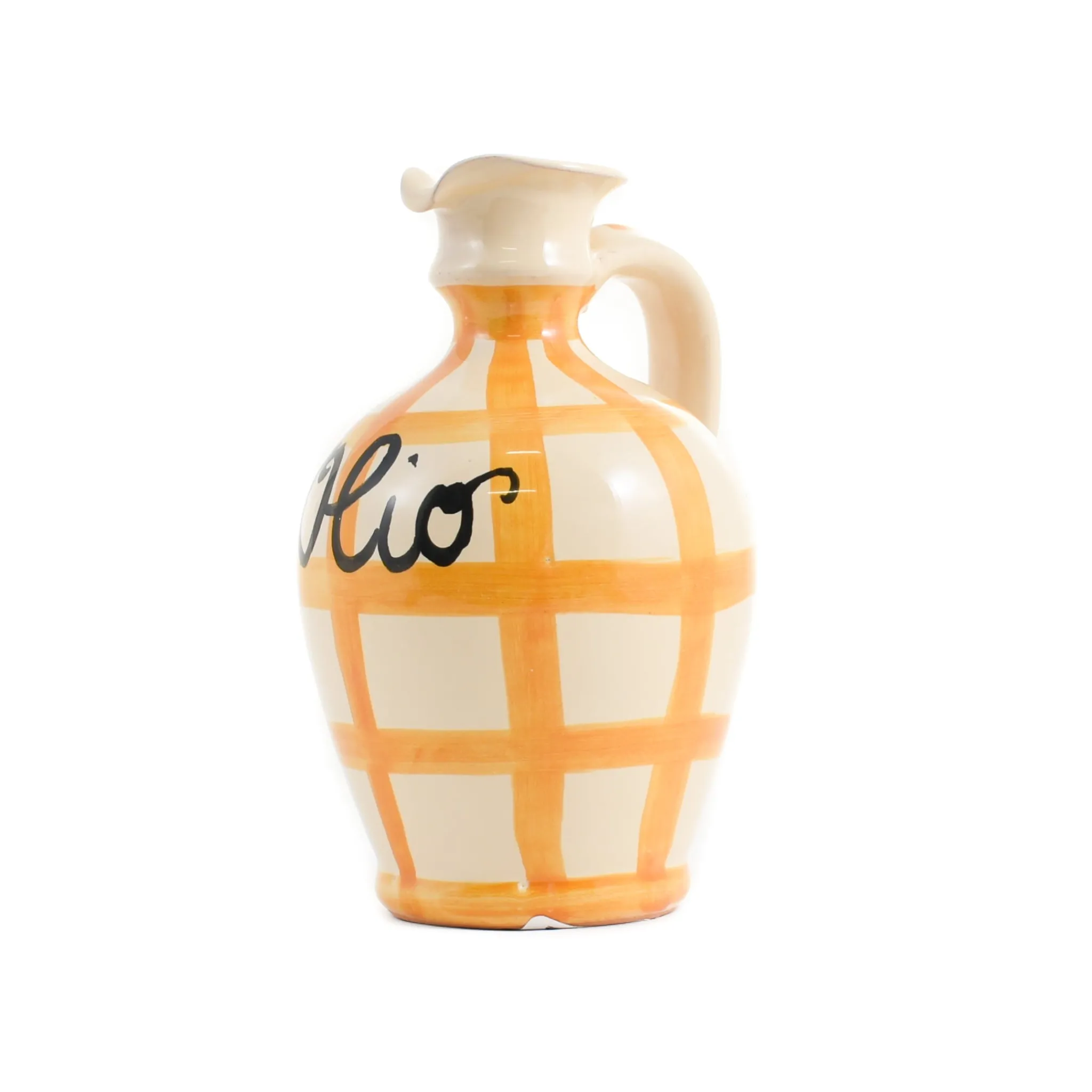 Puglia Handmade Puglia Yellow Stripe Oil Bottle, 250ml