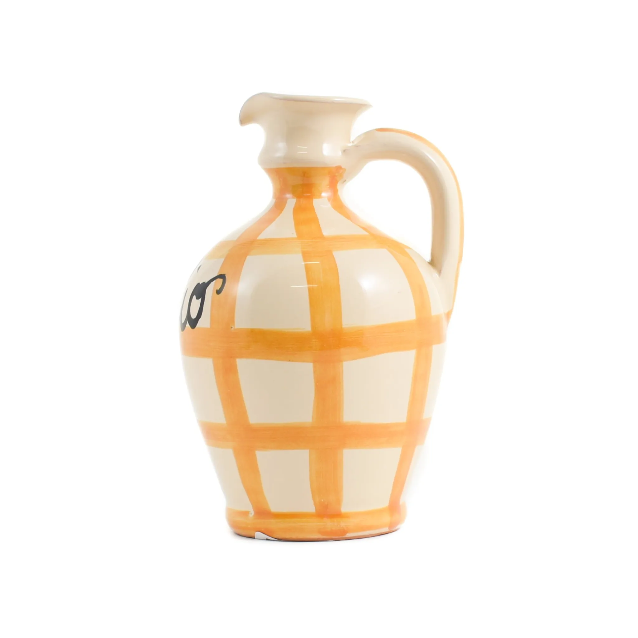 Puglia Handmade Puglia Yellow Stripe Oil Bottle, 250ml