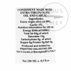 Galantino Puglian Olive Oil with Garlic in Terracotta Bottle, 250ml Sale