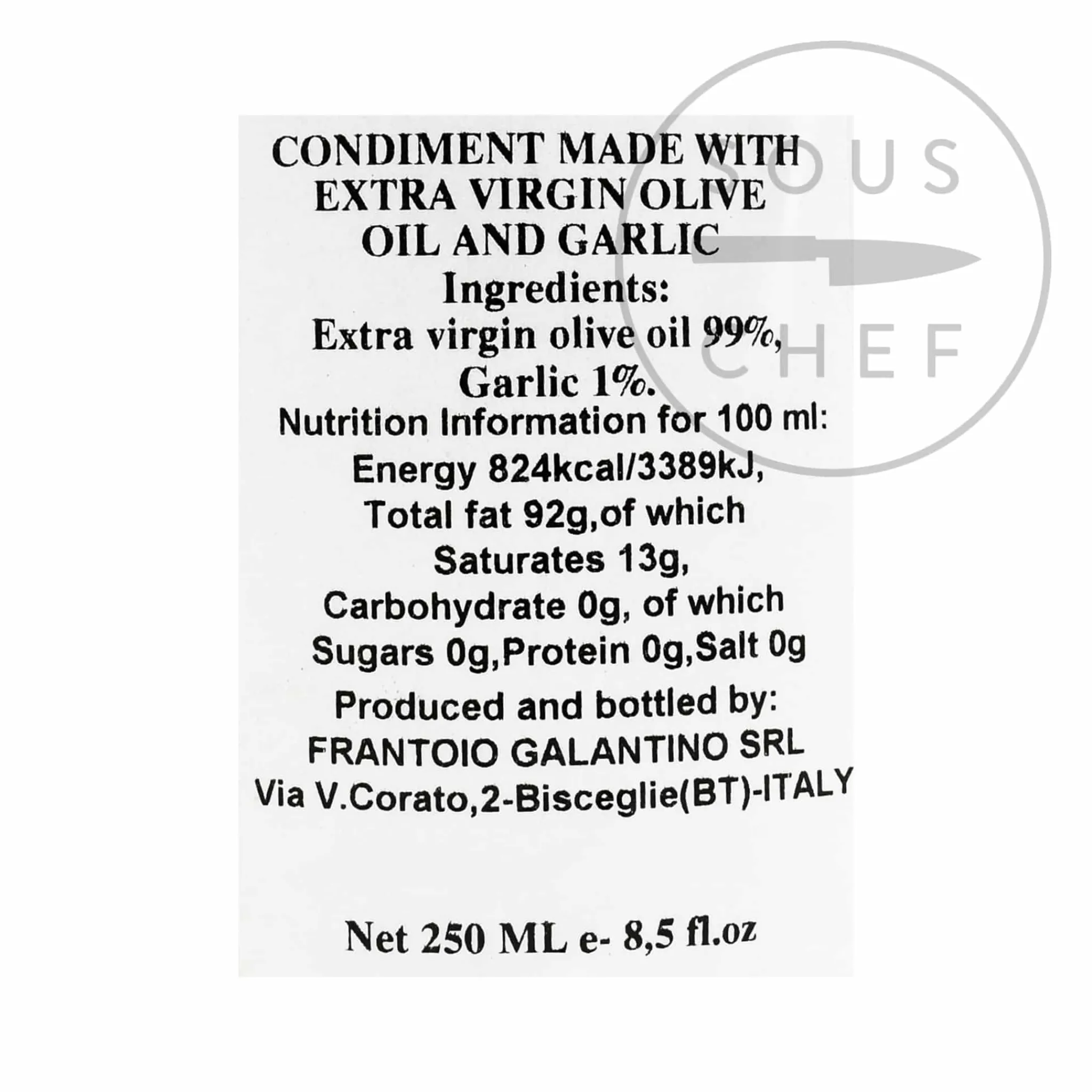 Galantino Puglian Olive Oil with Garlic in Terracotta Bottle, 250ml Sale